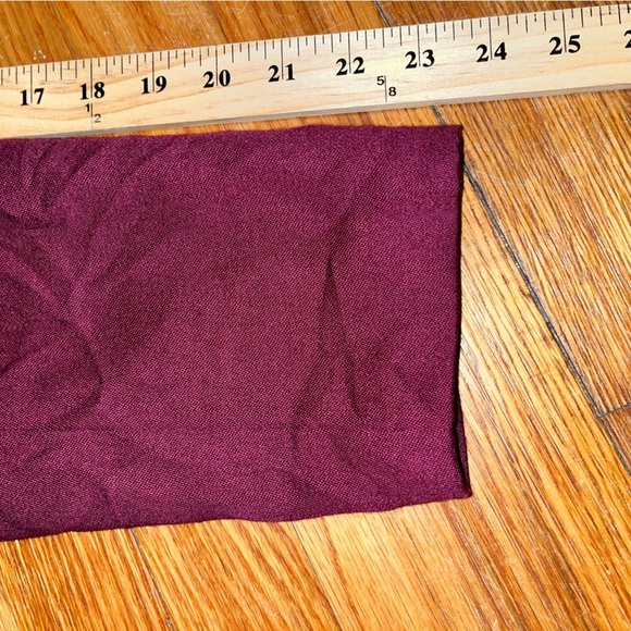 Harve Bernard long wool coat women’s size 12 maroon lightweight old money - Picture 5 of 8